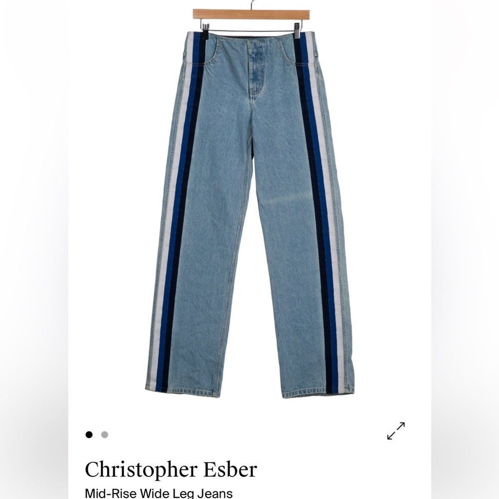 Christopher Esber
Mid-Rise Jeans with stripe